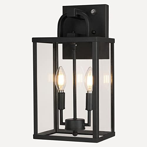 PARTPHONER Large Outdoor Light Fixutre 2-Light, Dusk to Dawn Outdoor Lighting Farmhouse Front Por... | Amazon (US)