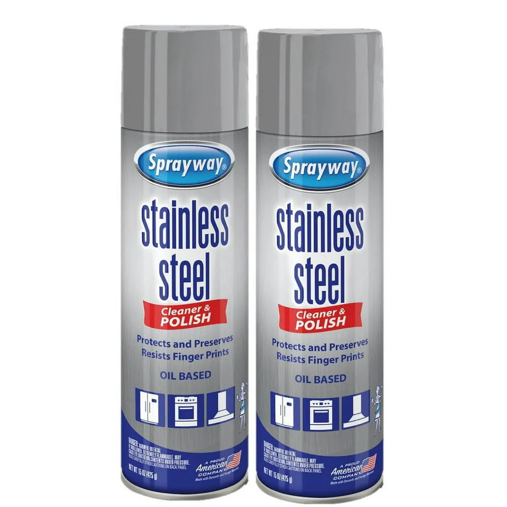 Sprayway SW841 Stainless Steel Polish and Cleaner - 15 oz Aerosol (Pack of 2) | SW841R-2 | Lowe's