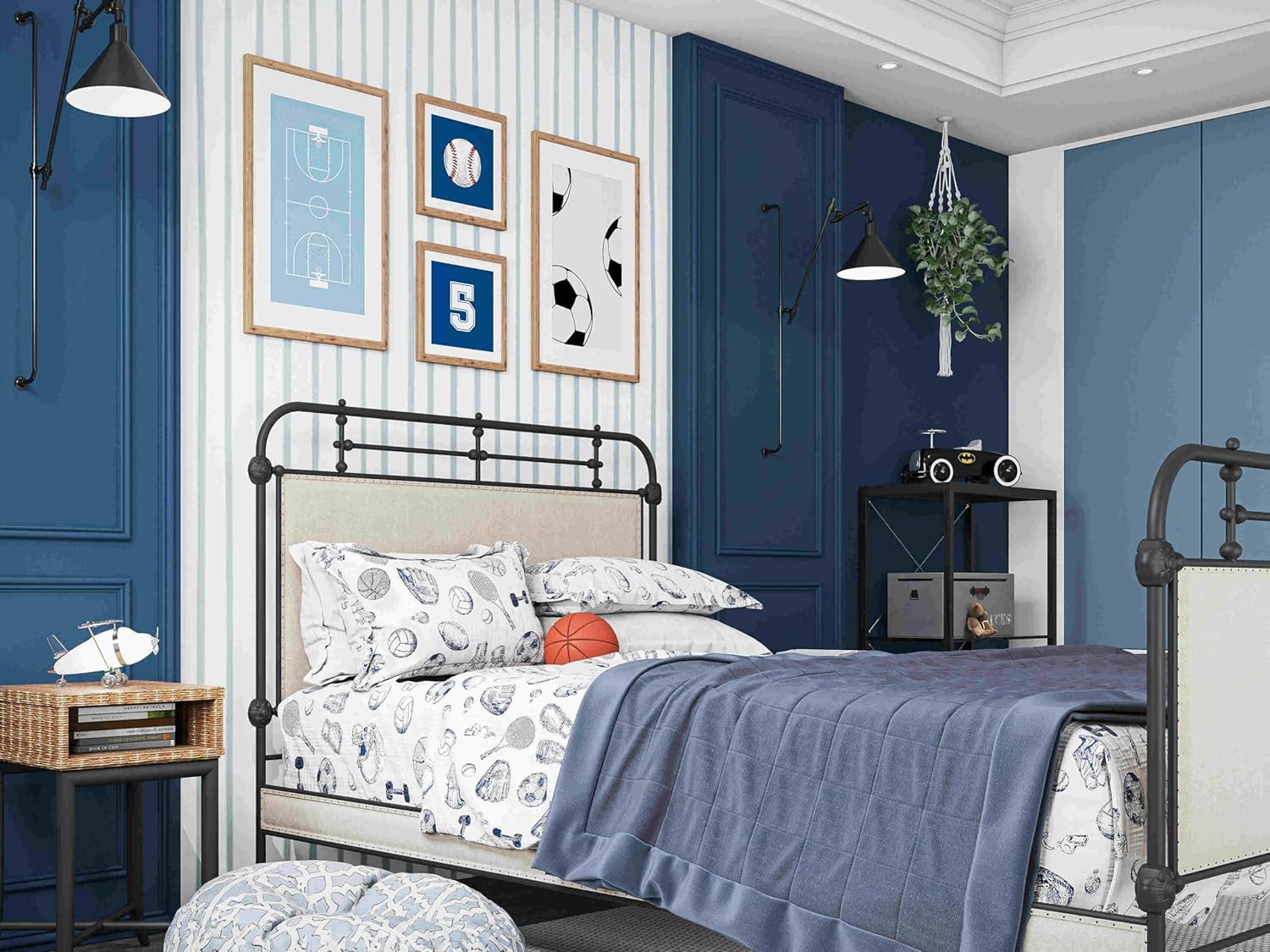 Kids Sports Bedding Set Twin Size, Super Soft Baseball, Football, Soccer Themed Bedsheets for Tee... | Amazon (US)