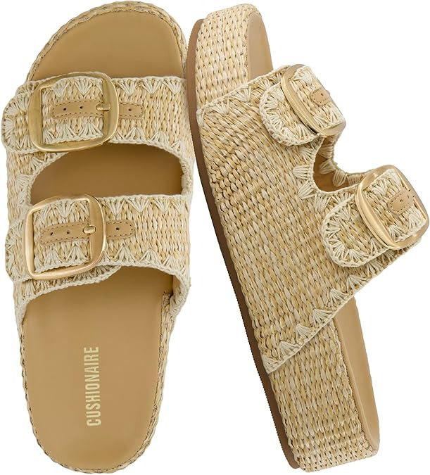 CUSHIONAIRE Panama Sandals for Women 2025 – Slip-On Casual, Lightweight Summer Slides - Platfor... | Amazon (US)
