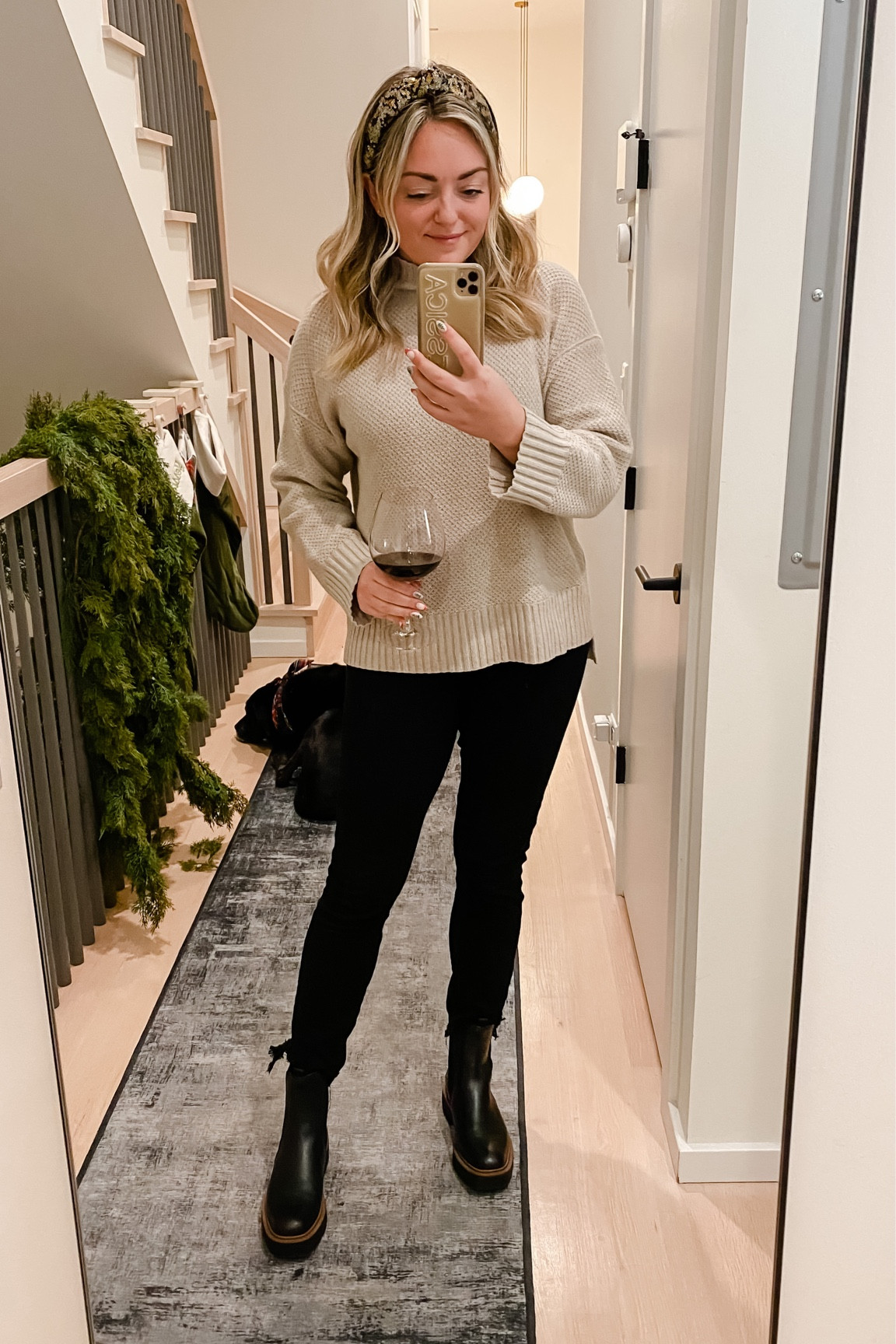 Casual winter date night or dinner outfit when it’s FREEZING.
Turtleneck sweater is currently 25% off! I’m in the medium.
Jeans are TTS - I’d say size down if you’re in between.
Boots are TTS, but I’d go up a half size if your feet are on the wider side.
Also linking my leopard sequin headband and a few similar styles!

#LTKSeasonal #LTKHoliday #LTKsalealert