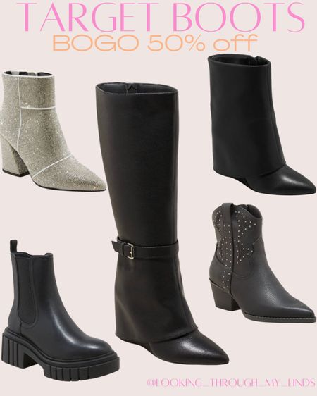 Buy 1, Get 1 50% off boots from Target



#LTKfindsunder50 #LTKHoliday #LTKshoecrush