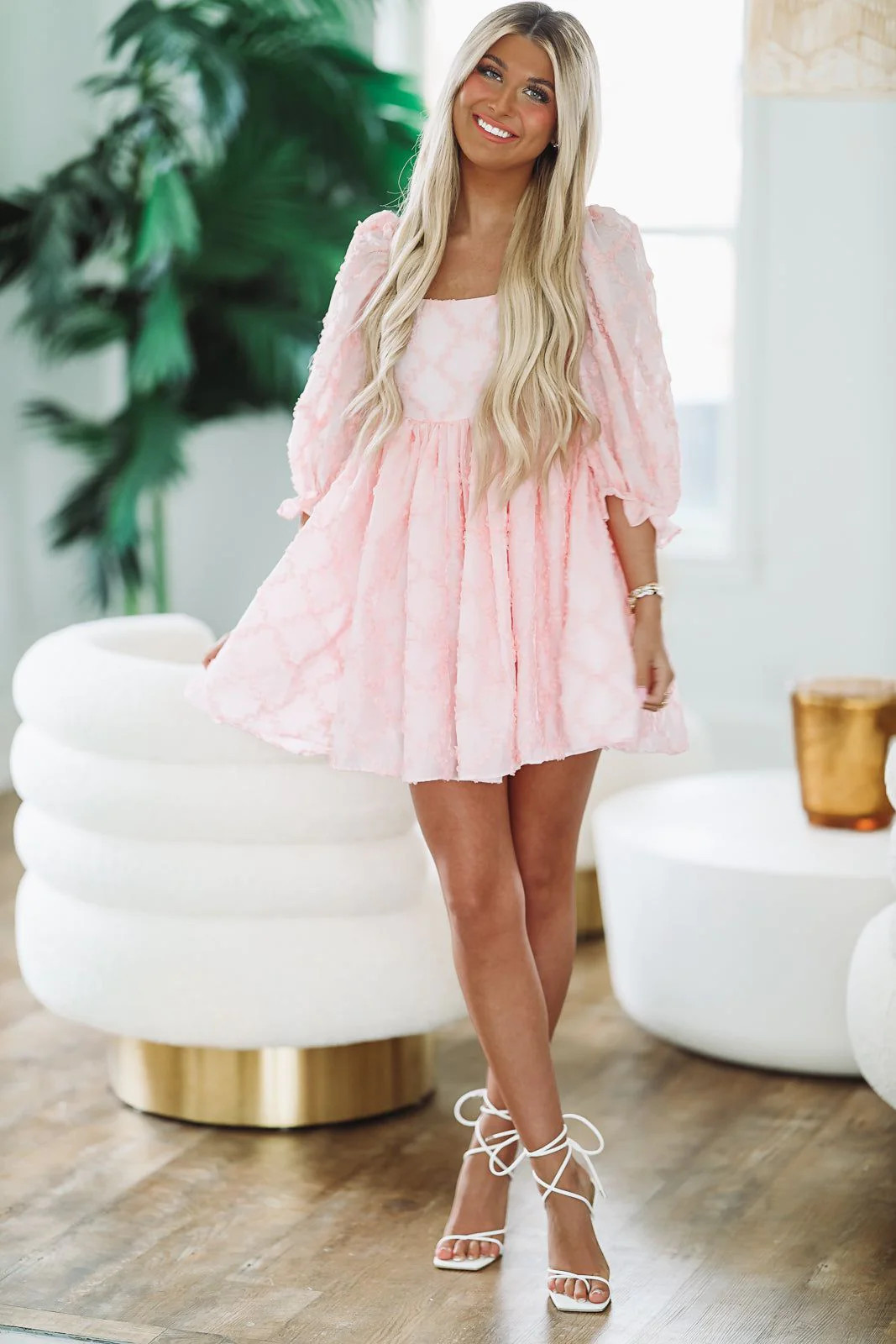 Hearts Desire Babydoll Mini Dress - Pink | Hazel and Olive