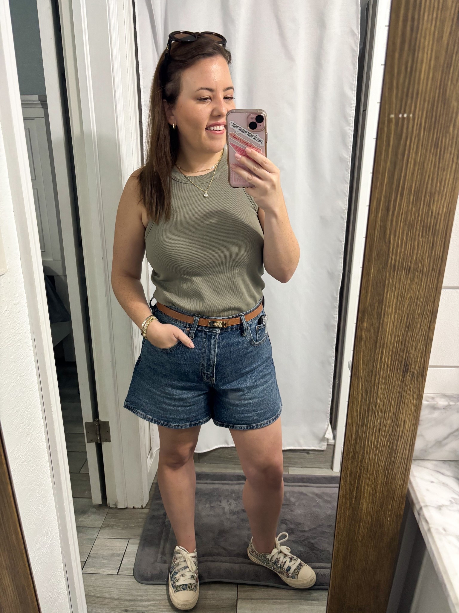 An outfit I’ll be reaching for on repeat as we head into summer. I’ve been on the hunt for a racerback tank that isn’t cropped, and this one is perfect. It fits true to size and is so soft. Outfit details are linked in my bio.

#LTKSeasonal #LTKdayinmylife #LTKootd