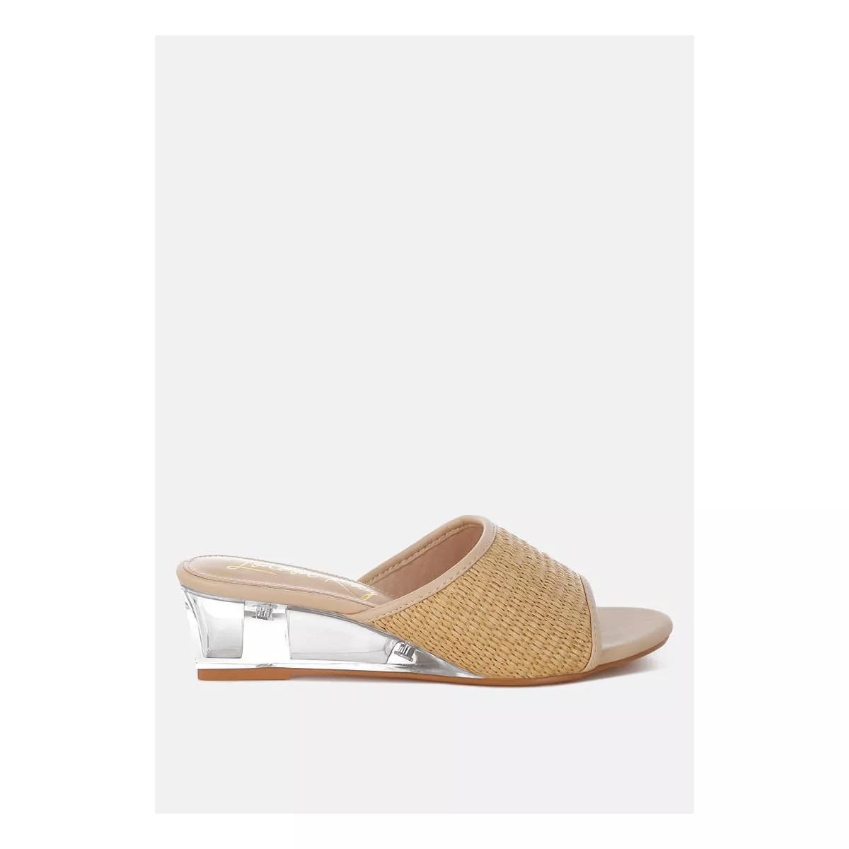 Osminda Raffia Clear Heel Wedge Sandals Women | Target