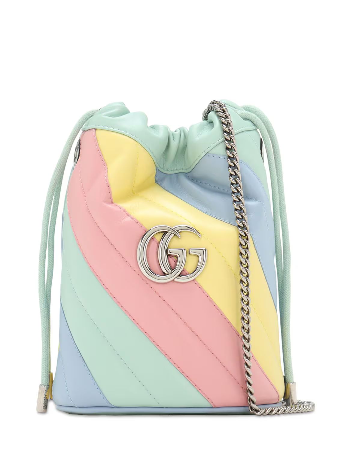 Mini Gg Marmont 2.0 Leather Bucket Bag | Luisaviaroma