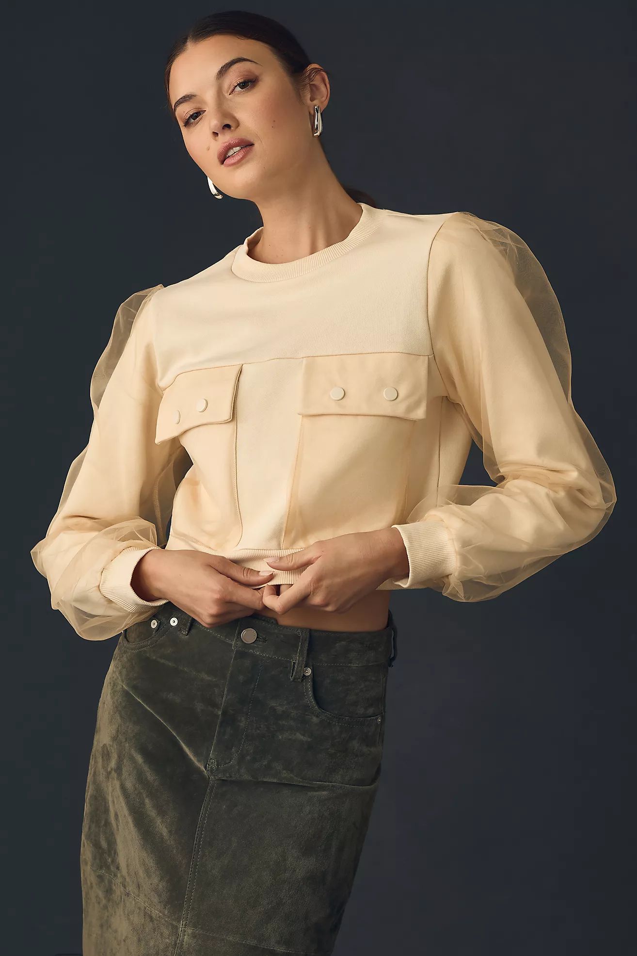 By Anthropologie Utility Pocket Pullover | Anthropologie (US)