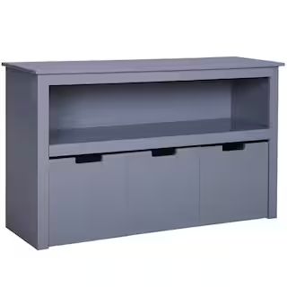 VEIKOUS 24.2 in H Grey Kids Toy Storage Cabinet Toddler's Room Chest Cabinet 3-Drawers with Wheel... | The Home Depot