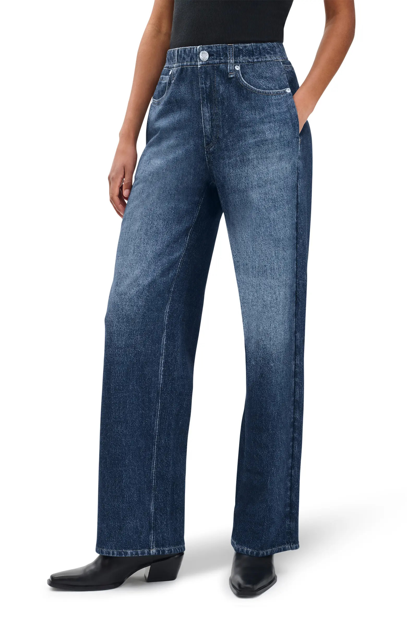 Miramar Wide Leg Cotton Terry Sweatpant Jeans | Nordstrom