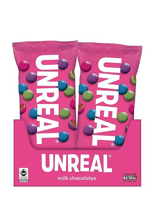 UNREAL Milk Chocolate Gems Snack Pack | Colors from Nature, rBST free, Nothing Artificial,1.5 Oun... | Amazon (US)