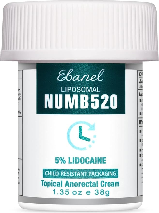 Ebanel 5% Lidocaine Numbing Cream, Pain Relief Cream Burn Itch Cream, 1.35 Oz 1-Pack, Topical Ane... | Amazon (US)