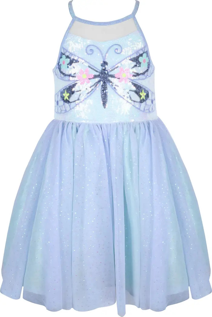 Zunie Kids' Dragonfly Sequin Party Dress | Nordstrom | Nordstrom