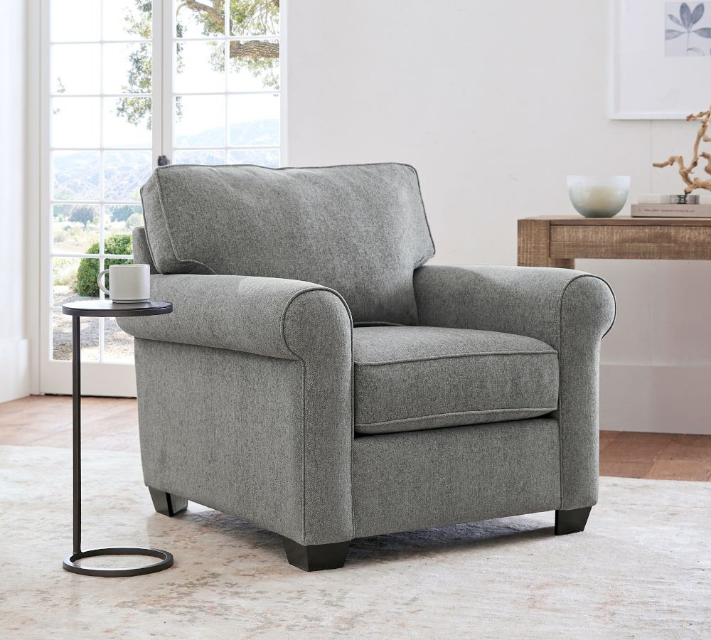 Buchanan Roll Arm Upholstered Armchair | Pottery Barn (US)