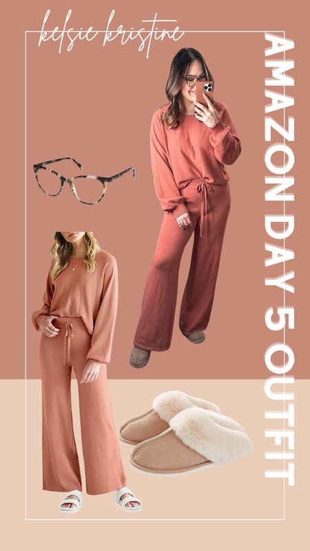 Amazon outfit idea day 5, cute lounge set from amazon, cute slippers from amazon, amazon fashion finds 

#LTKstyletip #LTKunder50 #LTKFind