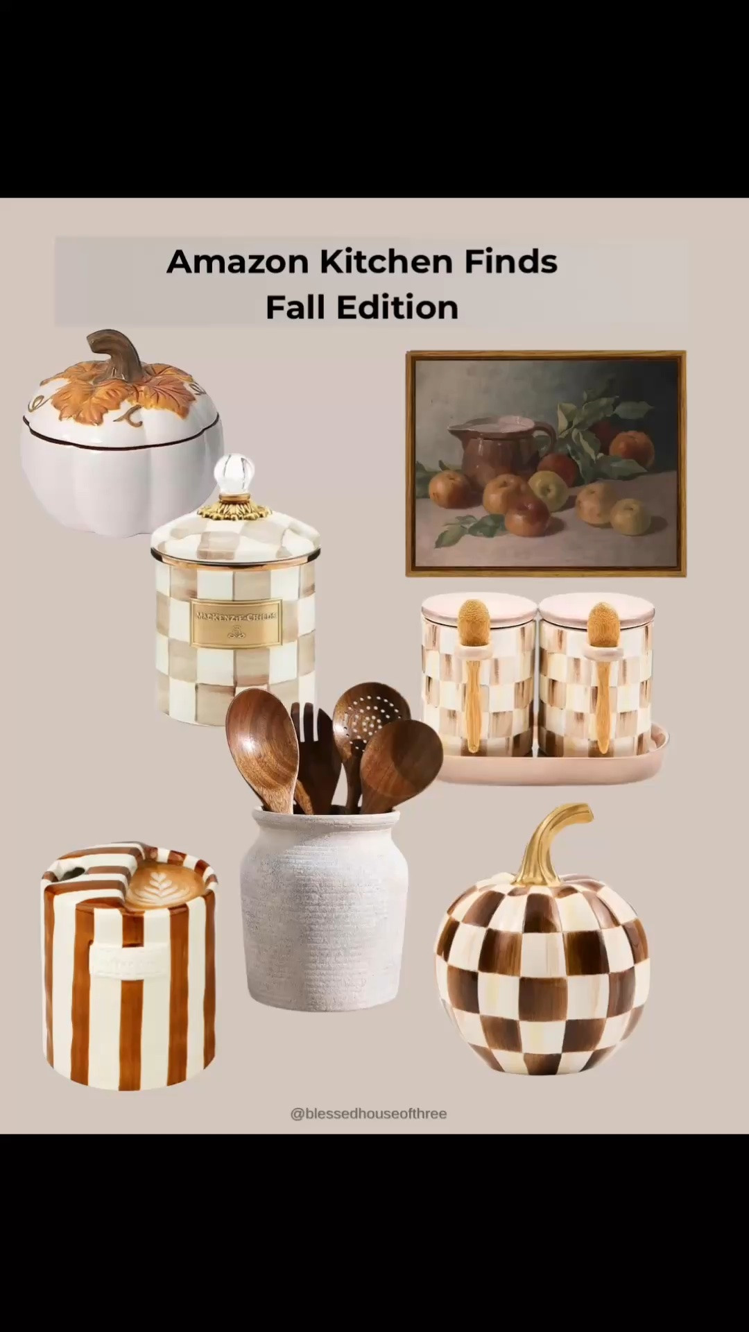 Amazon kitchen finds for fall 🍂 These cozy fall kitchen decor finds are such an easy way to warm up your kitchen for the season. Fall home decor. Fall kitchen decor.

I found everything from checkerboard kitchen decor and fall kitchen towels to pumpkin mugs, kitchen canisters, soap dispensers, cutting boards, vintage-inspired kitchen art + pretty countertop accessories. So many affordable Amazon home finds for creating a cozy fall kitchen without completely changing your space. Mocha brown kitchen decor. Save and follow for more inspiration.

Perfect for a fall kitchen refresh, coffee bar styling, kitchen counter decor, hostess gifts + everyday kitchen essentials with a seasonal touch. 🤎

#AmazonFinds #AmazonKitchenFinds #AmazonHomeFinds #FallKitchenDecor #FallKitchenFinds #FallHomeDecor #KitchenDecor #KitchenFinds #CozyFallHome

#LTKSaleAlert #LTKHome #LTKSeasonal