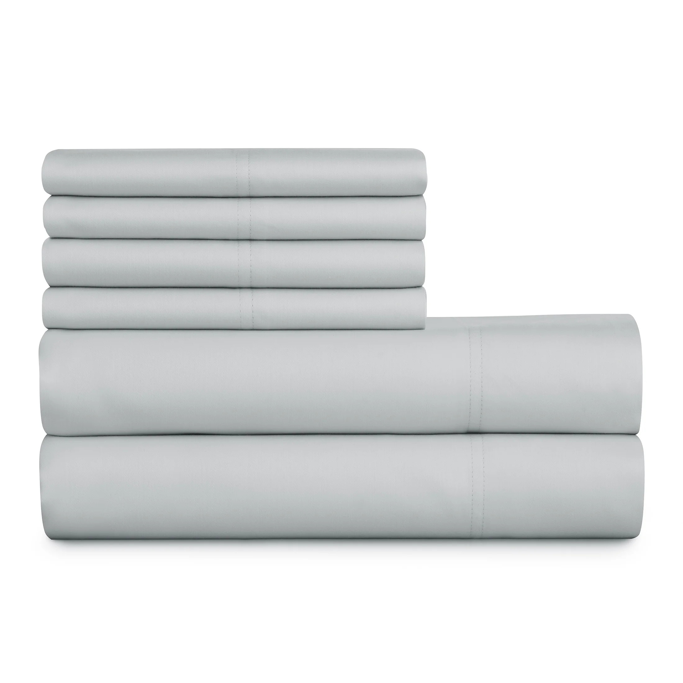 Hotel Style 1000 Thread Count Soft Silver Egyptian Cotton Luxury Bed Sheet Set, Queen | Walmart (US)