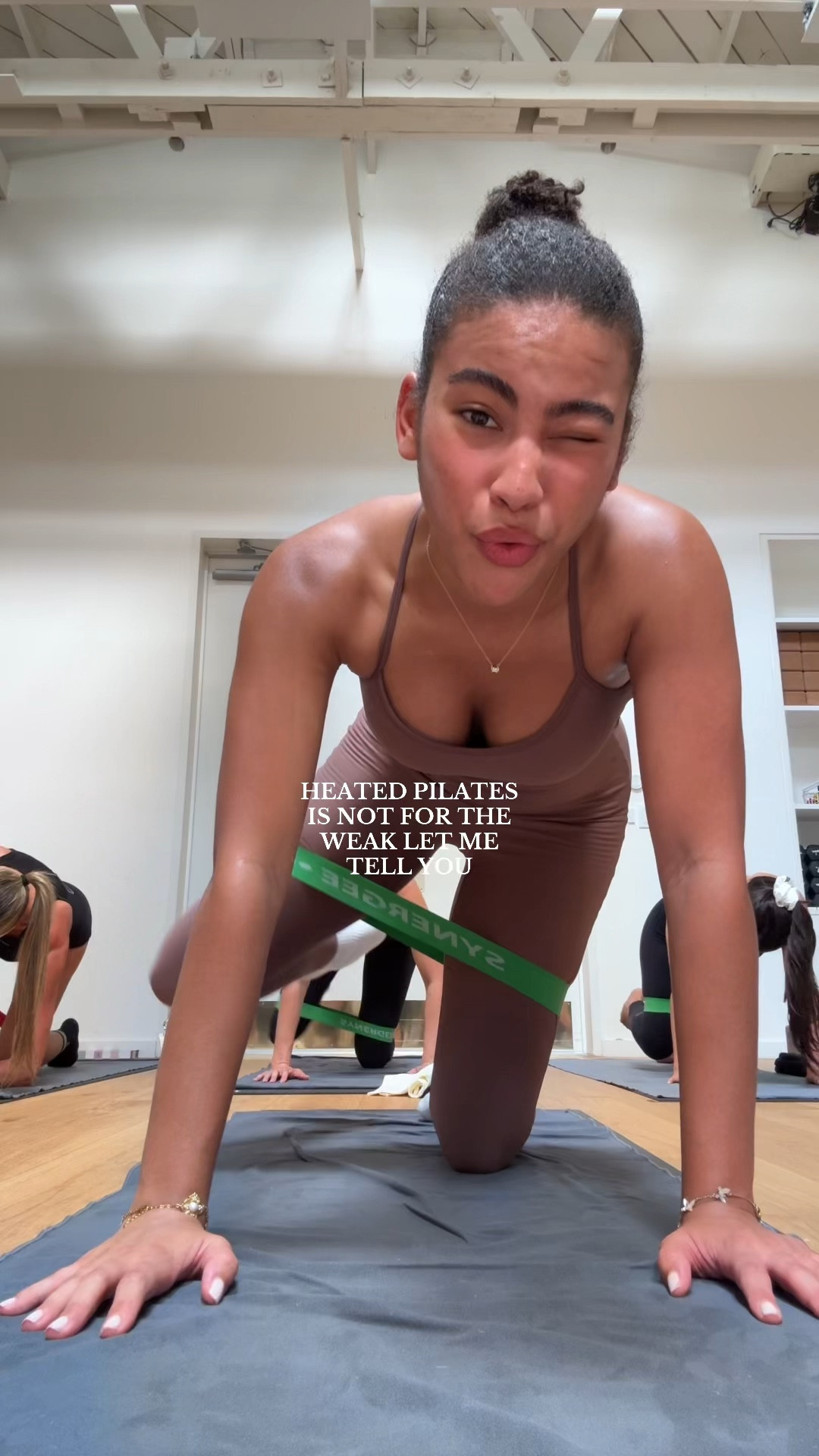 Come to my hot pilates class with me! My jumpsuit pilates workout outfit is linked!🫶🏽

#LTKFitness #LTKVideo #LTKActive