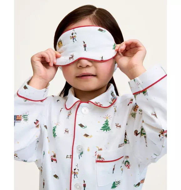 Petite Plume Kid's Twill Sleep Mask in Holiday Town | Janie and Jack