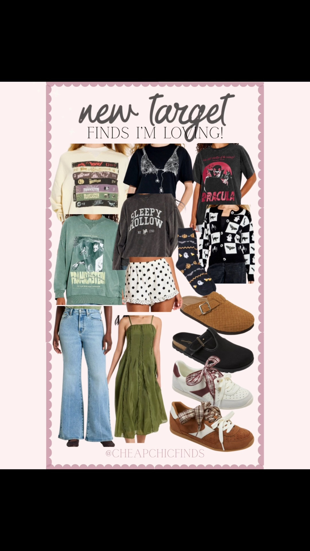 New target fall and Halloween finds I’m loving!!! And a lot of these are major sale -30% off!
I hadddd to get the universal monster sweatshirts! 😍🖤 the jeans are soo good- like the best target jeans I’ve ever purchased good!! They fit tts- i got a 2 long!

#targetfinds #targethalloween #targetfallfashion

#LTKSeasonal #LTKTall