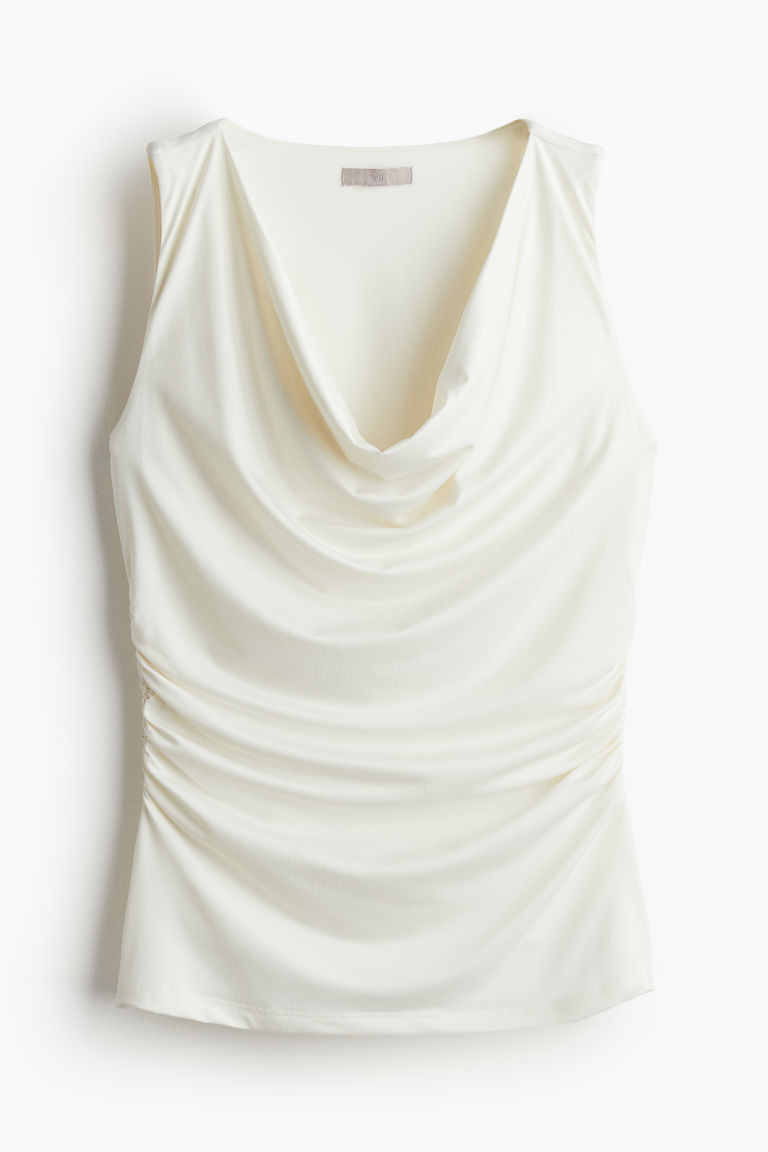H & M - Draped Top - White | H&M (US + CA)