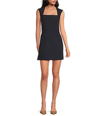 French Connection Ruth Whisper Square Neck Sleeveless Mini Dress -  4 | Dillard's