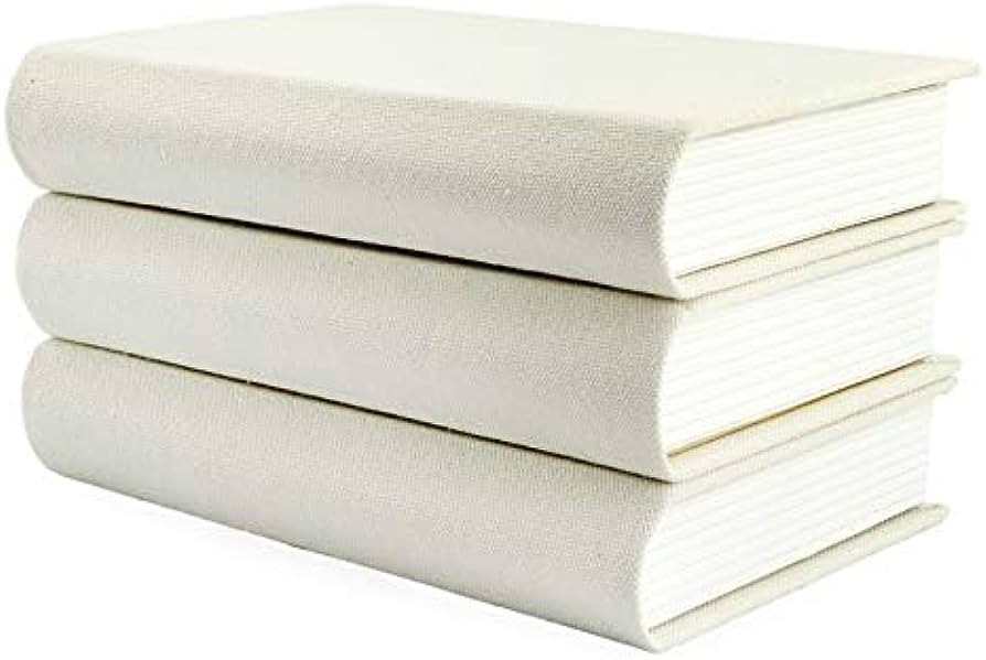 AuldHome Faux Book Stack (Cream); Blank Set of 3 Decorative Books for DIY Crafts and Home Decor | Amazon (US)
