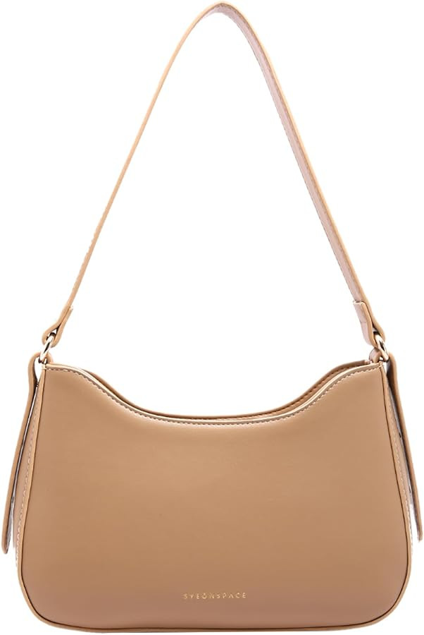 Small Shoulder Purse for Women - Mini Leather Shoulder Bag Little Tote Bag Trendy Hobo Bag with Z... | Amazon (US)