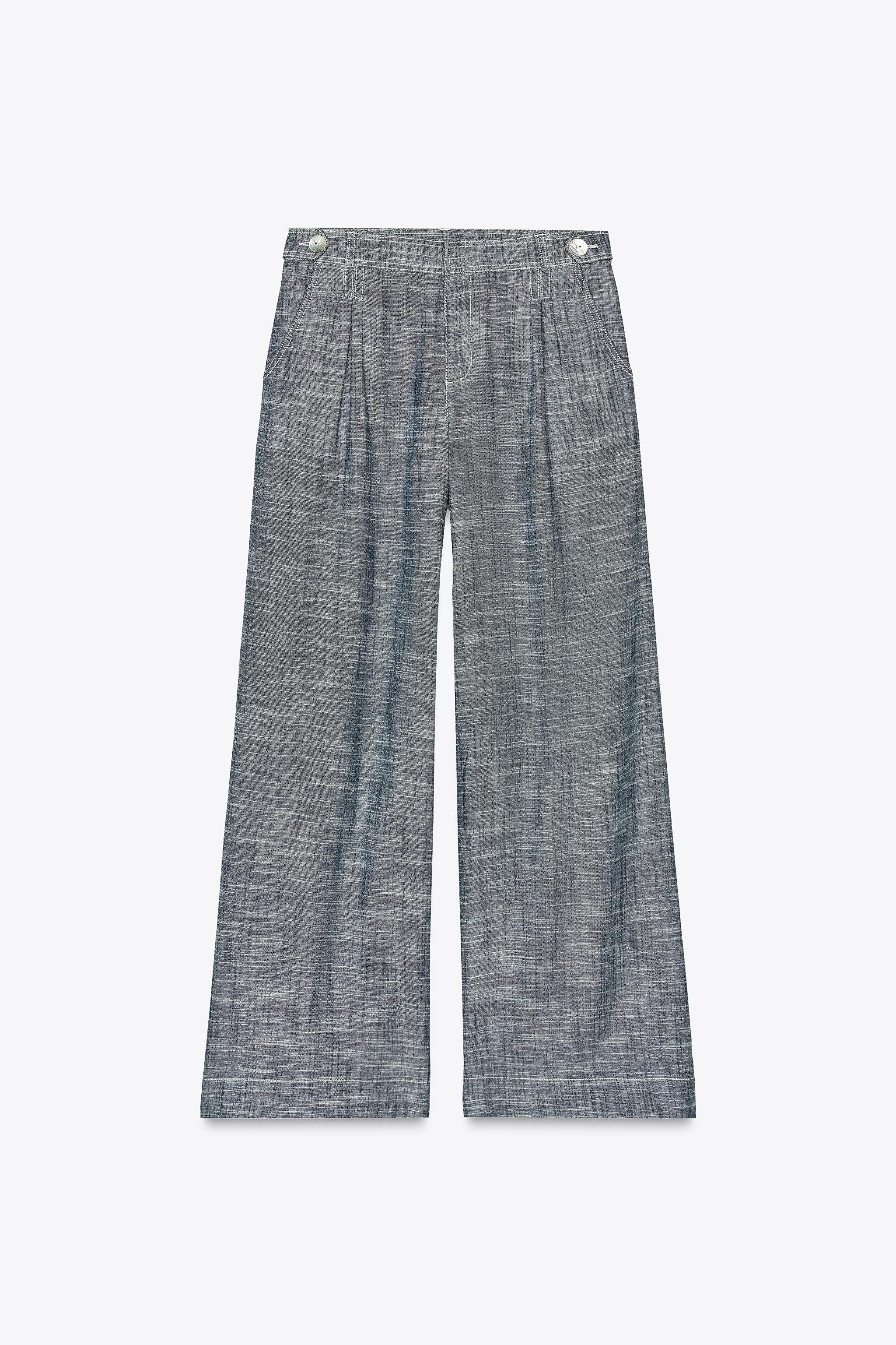 WIDE-LEG TROUSERS WITH DARTS | Zara UK