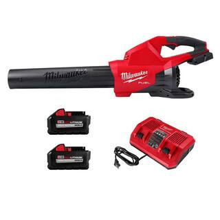M18 FUEL 18V Brushless Cordless Dual Battery 145 MPH 600 CFM Blower with Dual Bay Rapid Charger and Two 8Ah HO Batteries | The Home Depot