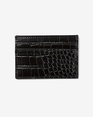 Black Vegan Leather Textured Card Case | Express