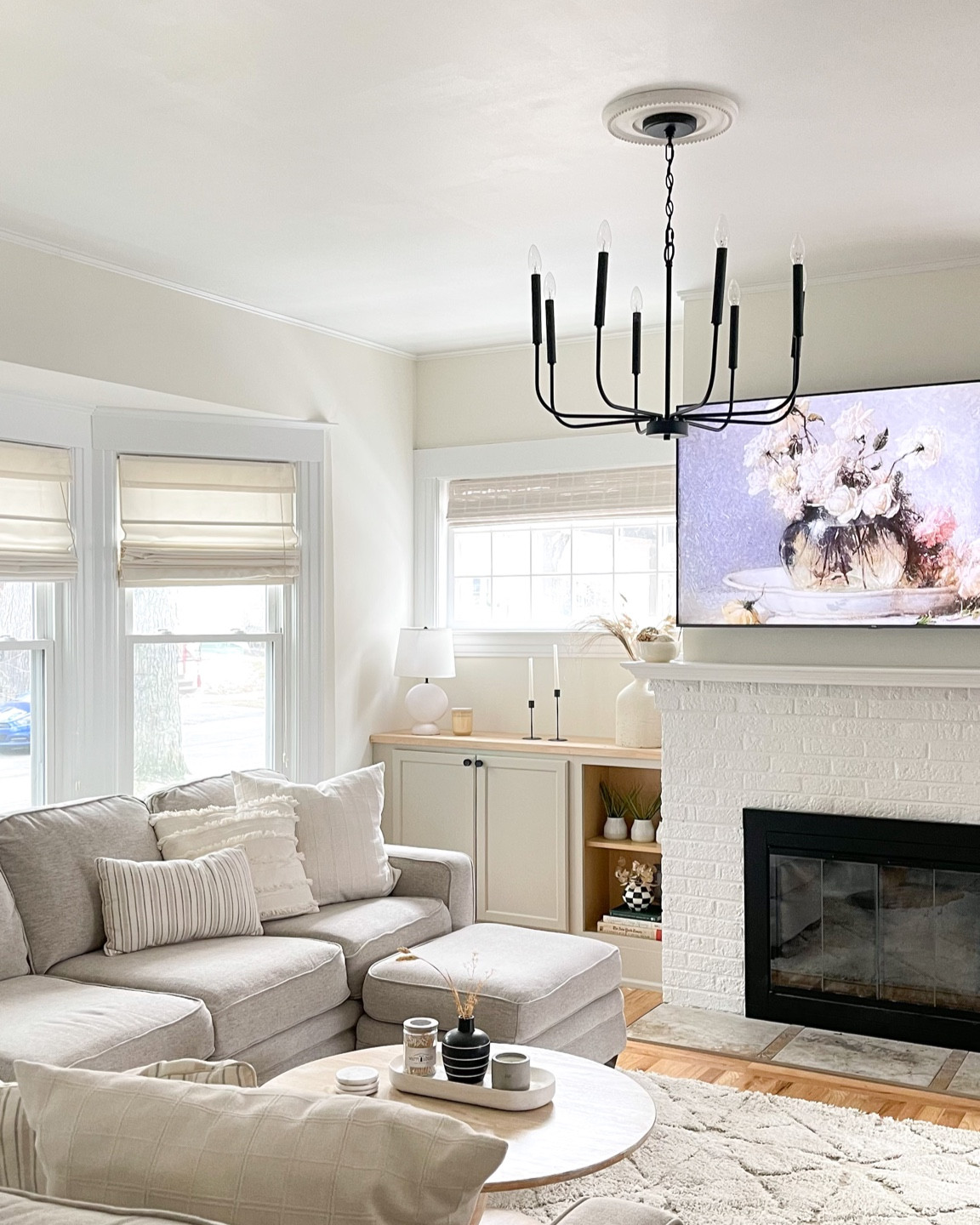 Spring home vibes 
Living room decor
Small space inspiration 
Old home
Neutral modern cozy 
Sectional 
Built-ins

#LTKhome