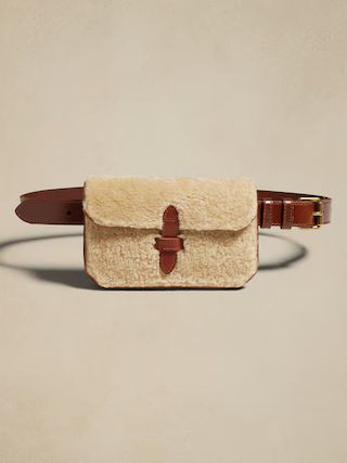 Heritage Shearling &amp; Leather Belt Bag | Banana Republic (US)