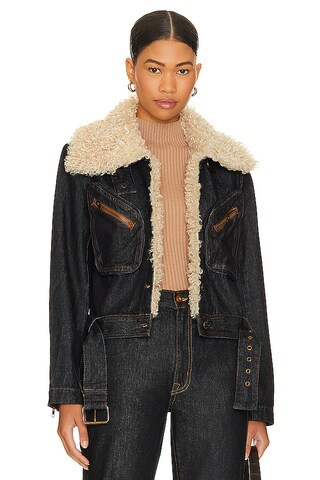 Steve Madden Lazuli Jacket in Rinsed Denim from Revolve.com | Revolve Clothing (Global)