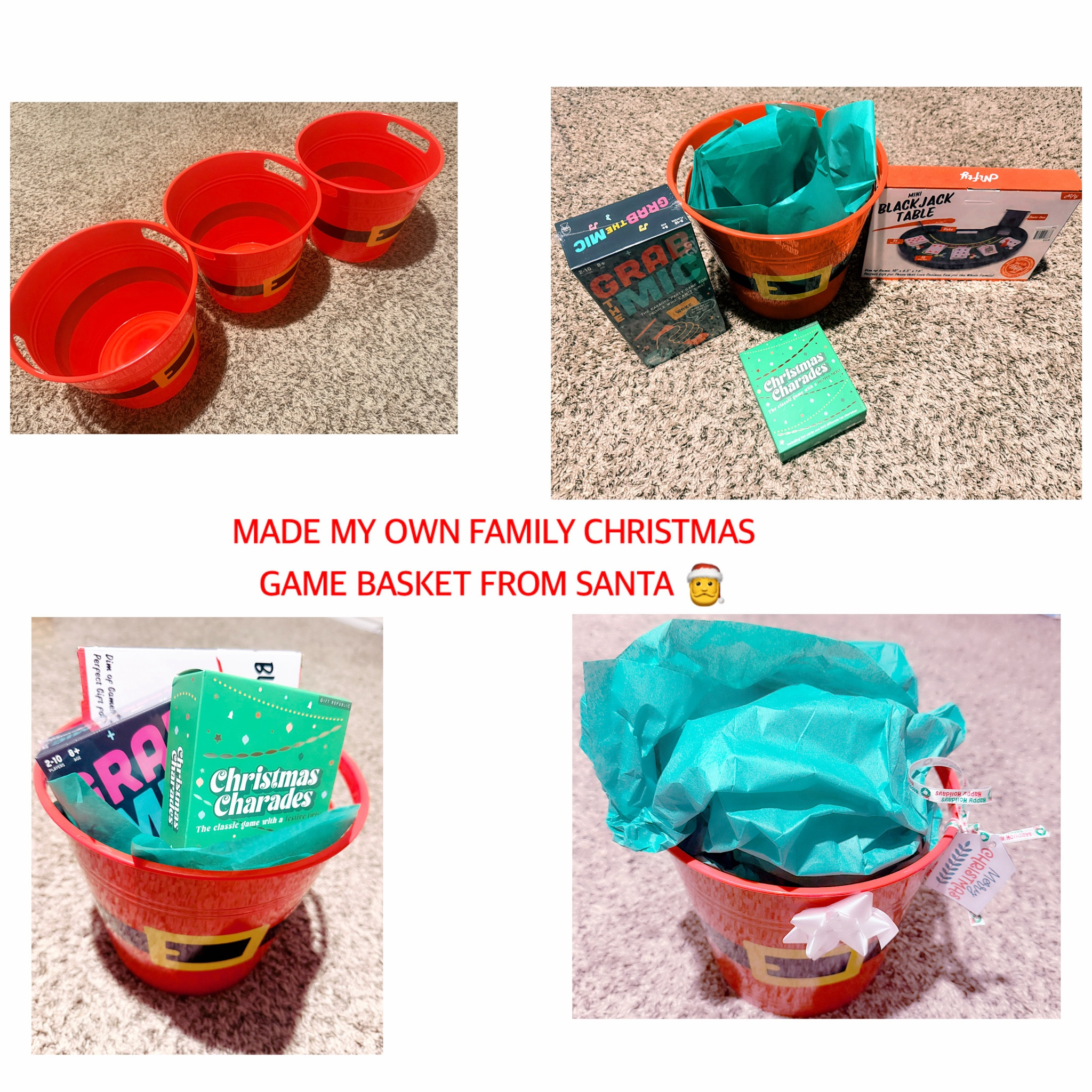 I made my family our own Christmas game gift basket from Santa 🎅 tonight  also the Christmas tags you can find on Pinterest by printing free Christmas tags 

#LTKSaleAlert #LTKHoliday #LTKGiftGuide