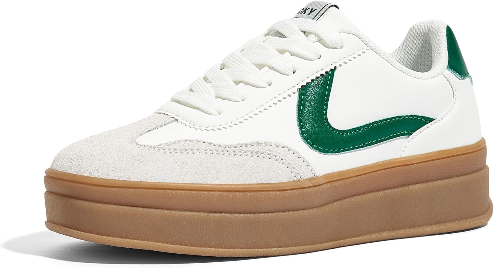 LUCKY STEP Women's Platform Fashion Sneakers Retro Casual Comfortable Walking Shoes Thick Sole St... | Amazon (US)