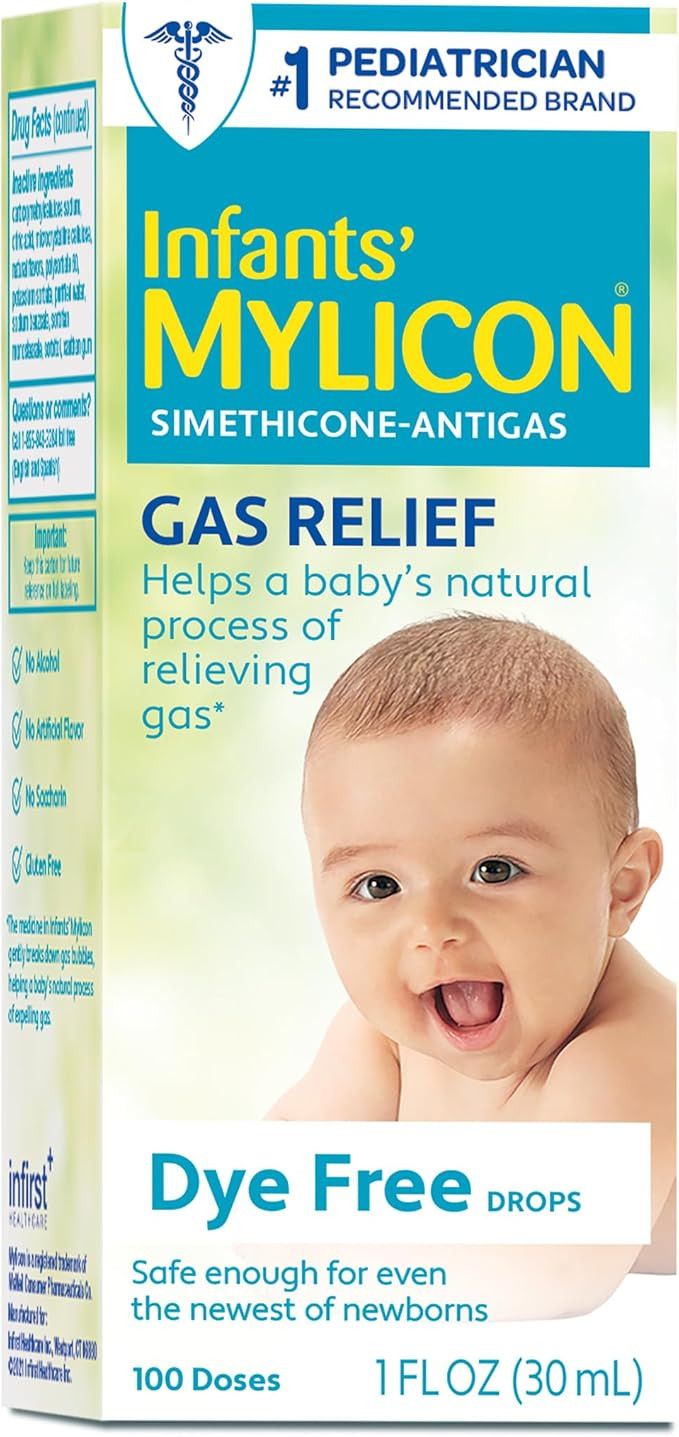 MYLICON Infants Gas Relief Drops for Infants and Babies, Dye Free Formula, 1 Fluid Ounce | Amazon (US)