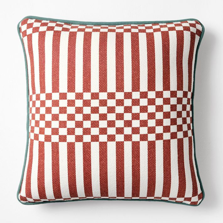 Check Pop Indoor/Outdoor Pillow | West Elm (US)