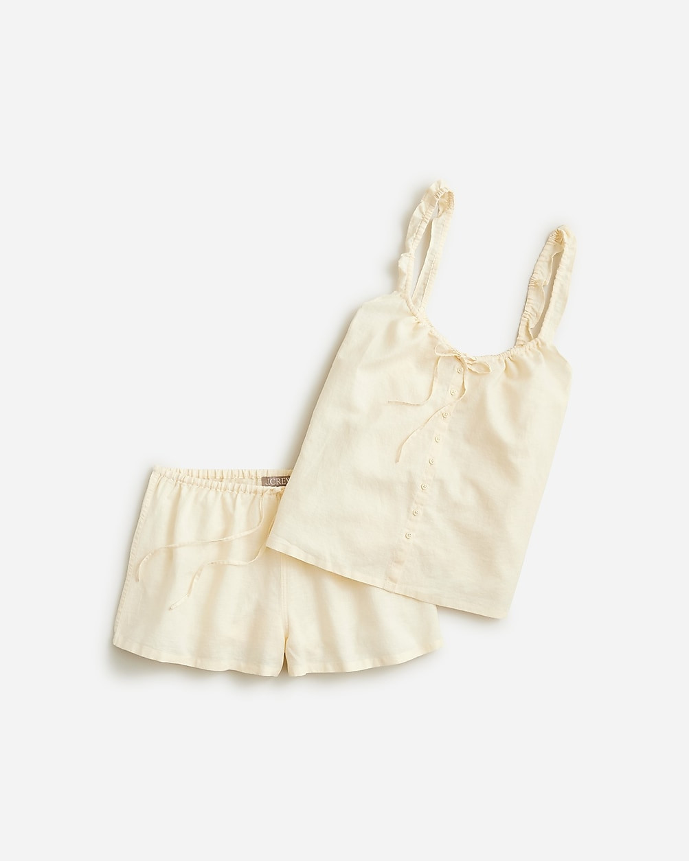 Camisole pajama short set in linen-cotton blend | J. Crew US