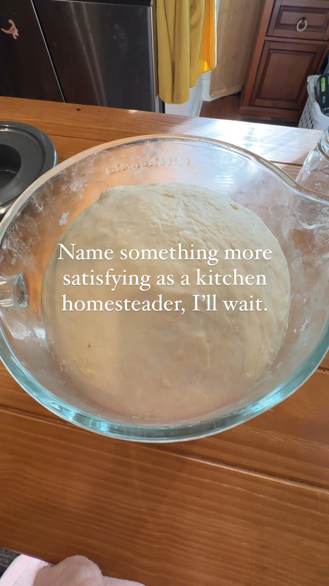 Obsessed with this new bread bowl for my kitchenaid 😍 definitely levels up my bread making since I can see how much my dough has risen 

#LTKVideo #LTKHoliday #LTKGiftGuide