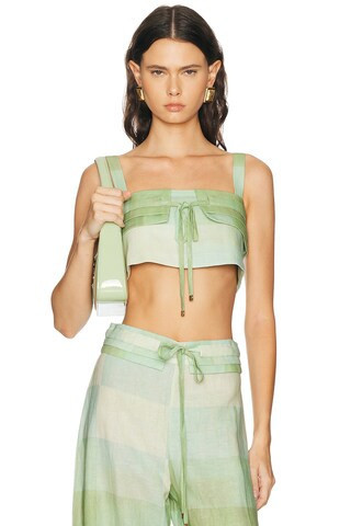 Alexis Oxford Top in Green | FWRD 