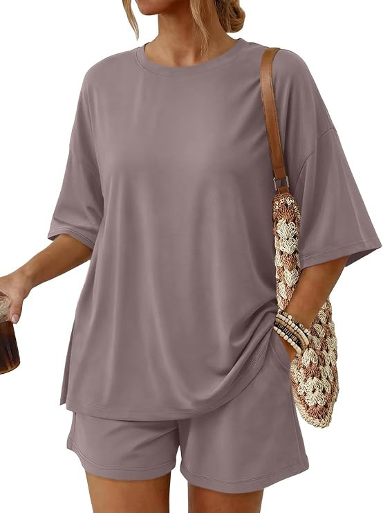 Trendy Queen Women's 2 Piece Summer Matching Set Lounge Wear with Pockets | Amazon (US)