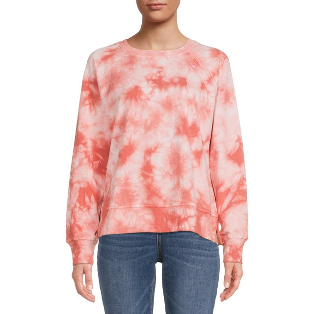 Time & Tru Women's Fashion Tie-Dye Raglan Sweatshirt | Walmart (US)