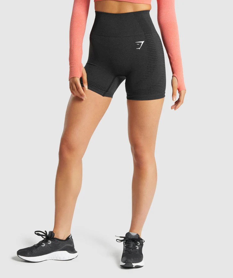 Gymshark Vital Seamless 2.0 Shorts - Black Marl | Gymshark CA