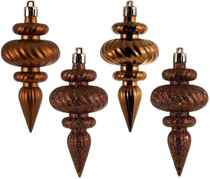 Vickerman 480311-4" Copper 4 Finish Finial Christmas Christmas Tree Ornament (8 Pack) (N500088)8 | Amazon (US)