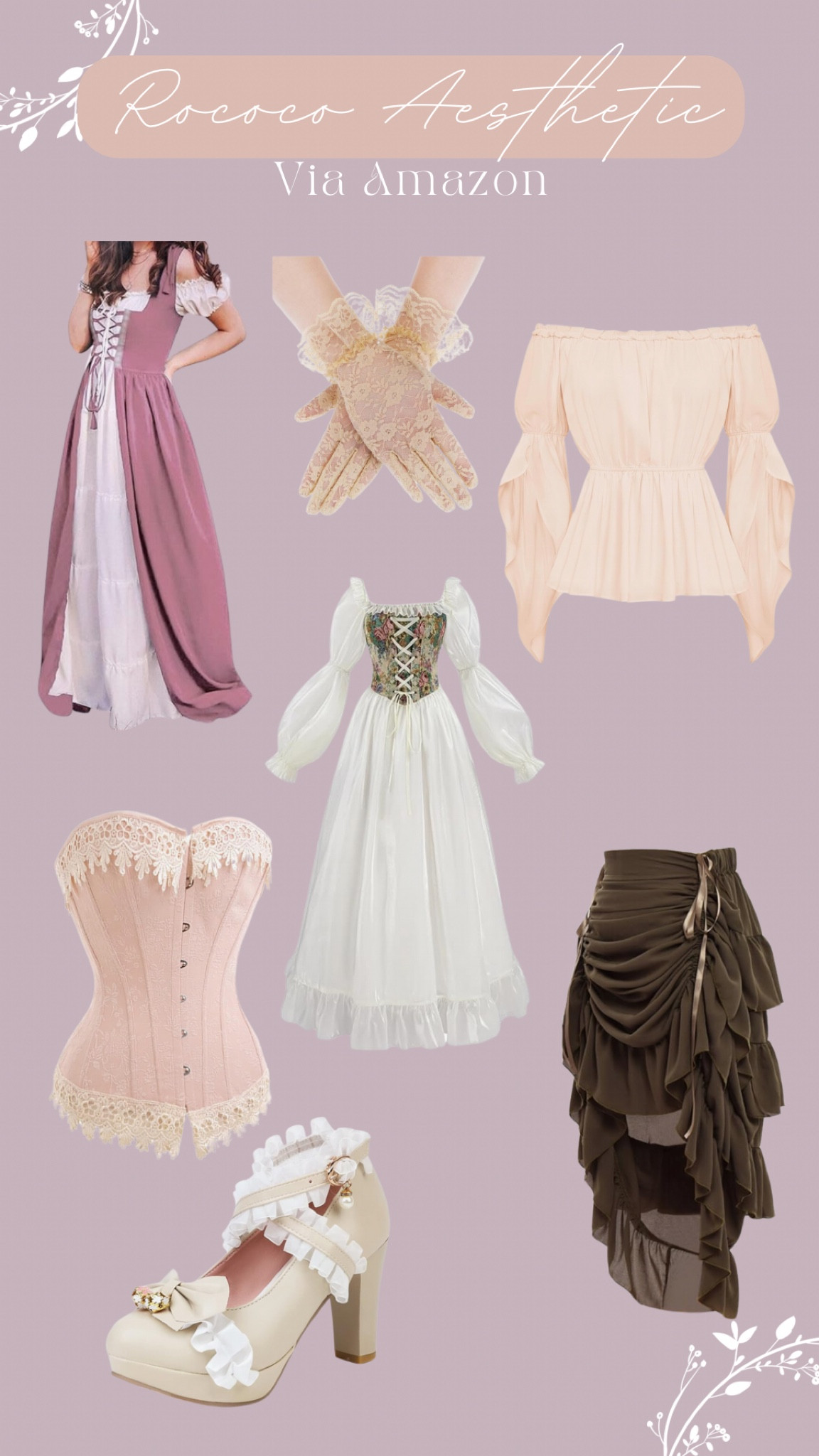 Rococo Aesthetic 💐
Midevil, renaissance, corset, lace gloves, ruffle skirt, corset dress, cosplay, flowy shirt, bow rococo heels, fashion, trending, icon, old timey, clean girl, boss babey

#LTKstyletip #LTKsalealert #LTKeurope