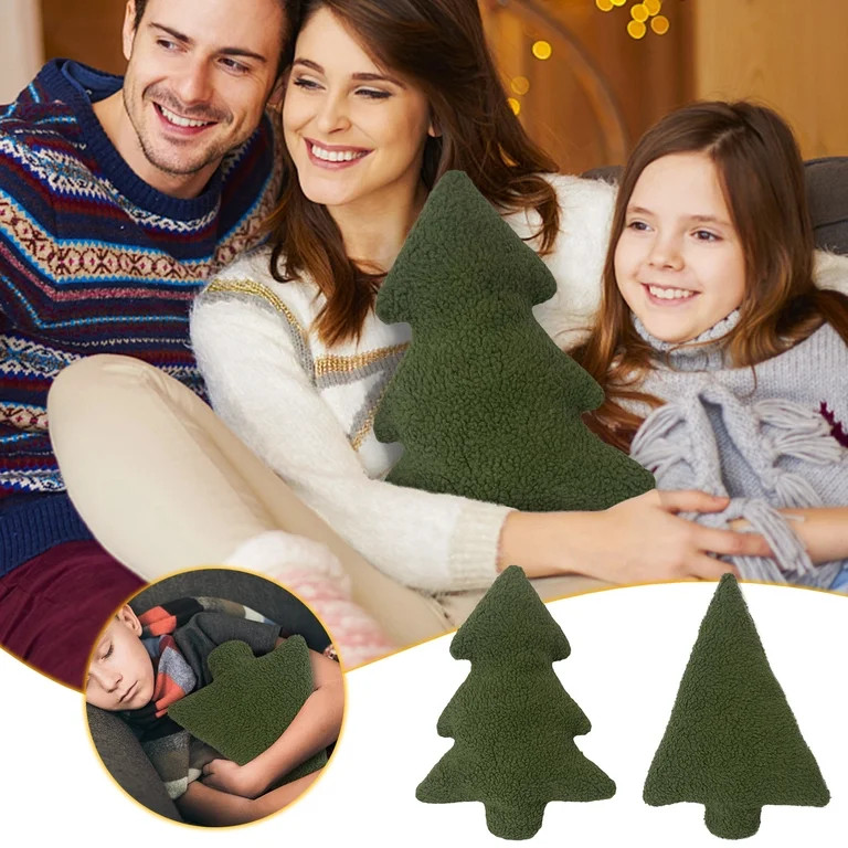 Dengmore Christmas Pillow Plush Toy 11.8x8.2 Inch Xmas Tree with Eyes Cushion Pillows Christmas D... | Walmart (US)