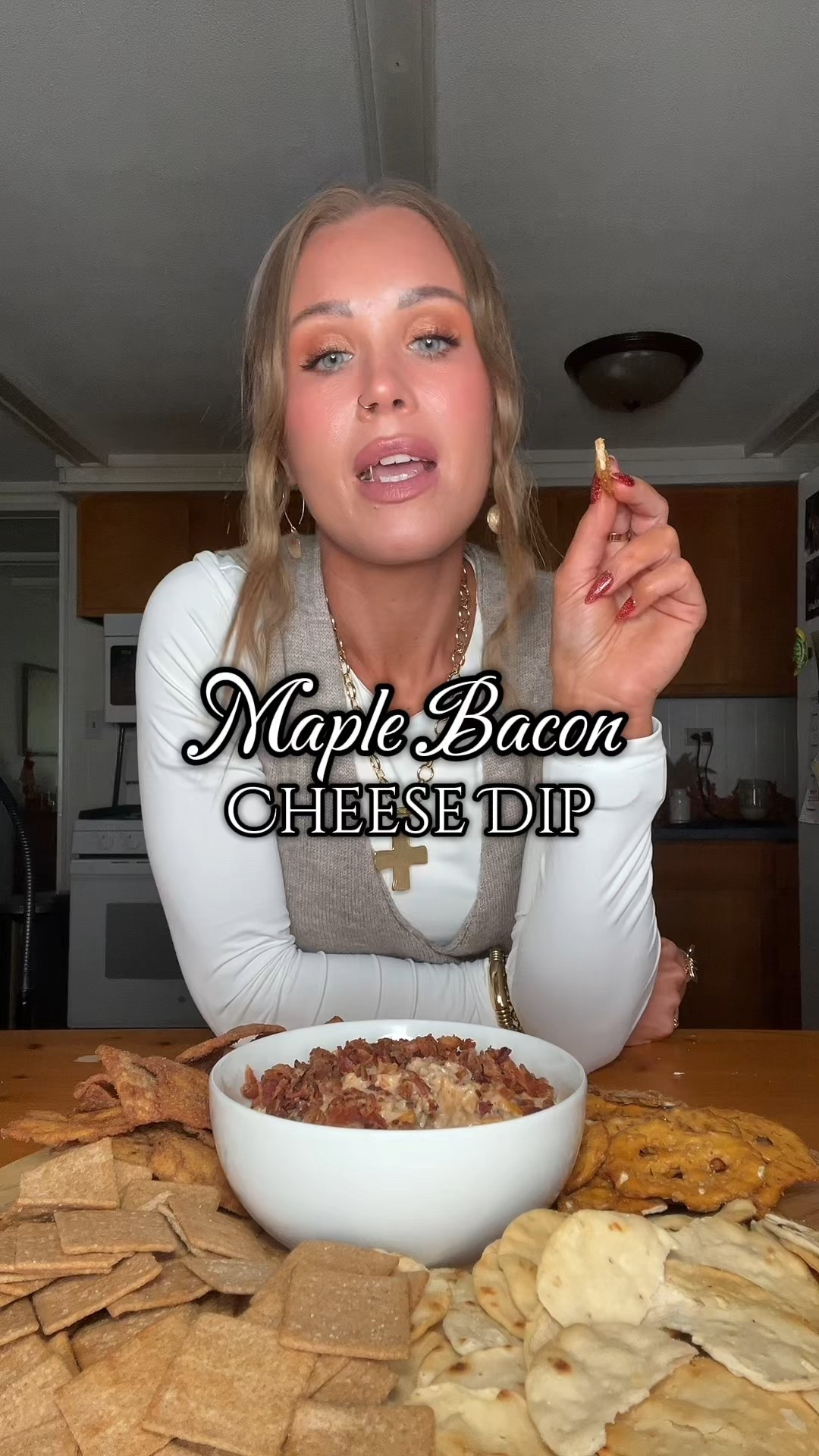 Maple Bacon Cheese Dip 🥓 Looking for something new to add to the appetizer table this holiday season?! Sweet..Savory…Easy & Delicious!! 👏

Ingredients: 

✨ 8oz cream cheese (softened)
✨ 1 cup shredded cheese 
✨ 1/4 cup maple syrup 
✨ 1/2 cup bacon chopped 
✨ 1 tsp smoked paprika 
✨ Chips or crackers for serving: used..pita crisps, pretzel thins, cinnamon sugar pita chips and wheat thins

Directions:

1. In medium bowl, beat cream cheese until smooth.

2. Add cheese, bacon, maple syrup, smoked paprika & mix.

3. Transfer to serving bowl and chill until ready to serve.

4. Serve with all your favorite dippers.

ENJOY! 😋

#appetizerideas #appetizer #maplebacon #holidayrecipe #thanksgivingrecipes 

#LTKHoliday #LTKHome #LTKFindsUnder50