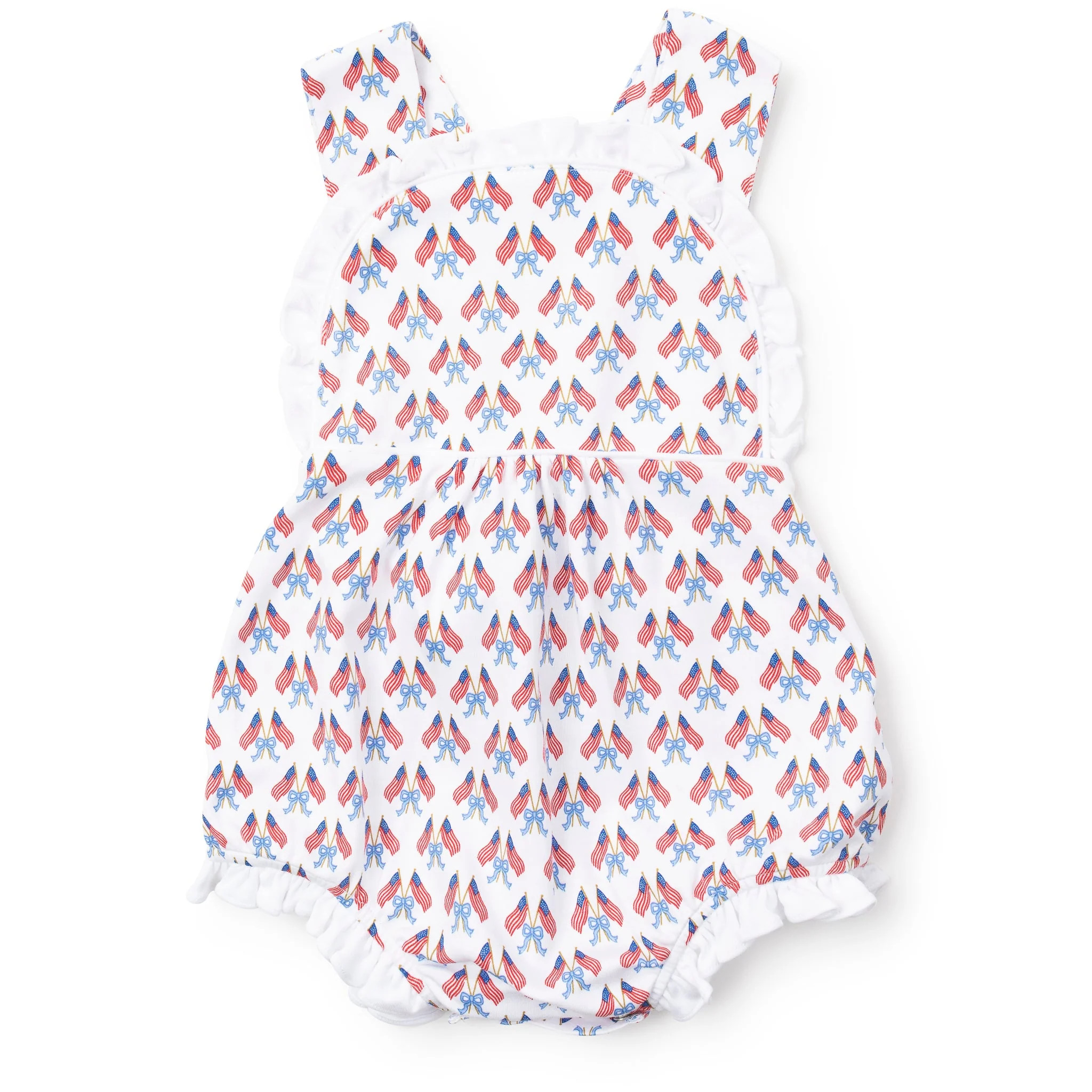 Eloise Girls' Pima Cotton Bubble - Stars, Stripes and Bows | Lila and Hayes