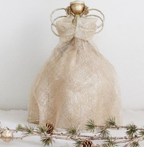 TWINE ANGEL TABLETOP/TREE TOPPER - 14" - 305 Deco Living | 305 Deco Living & Co