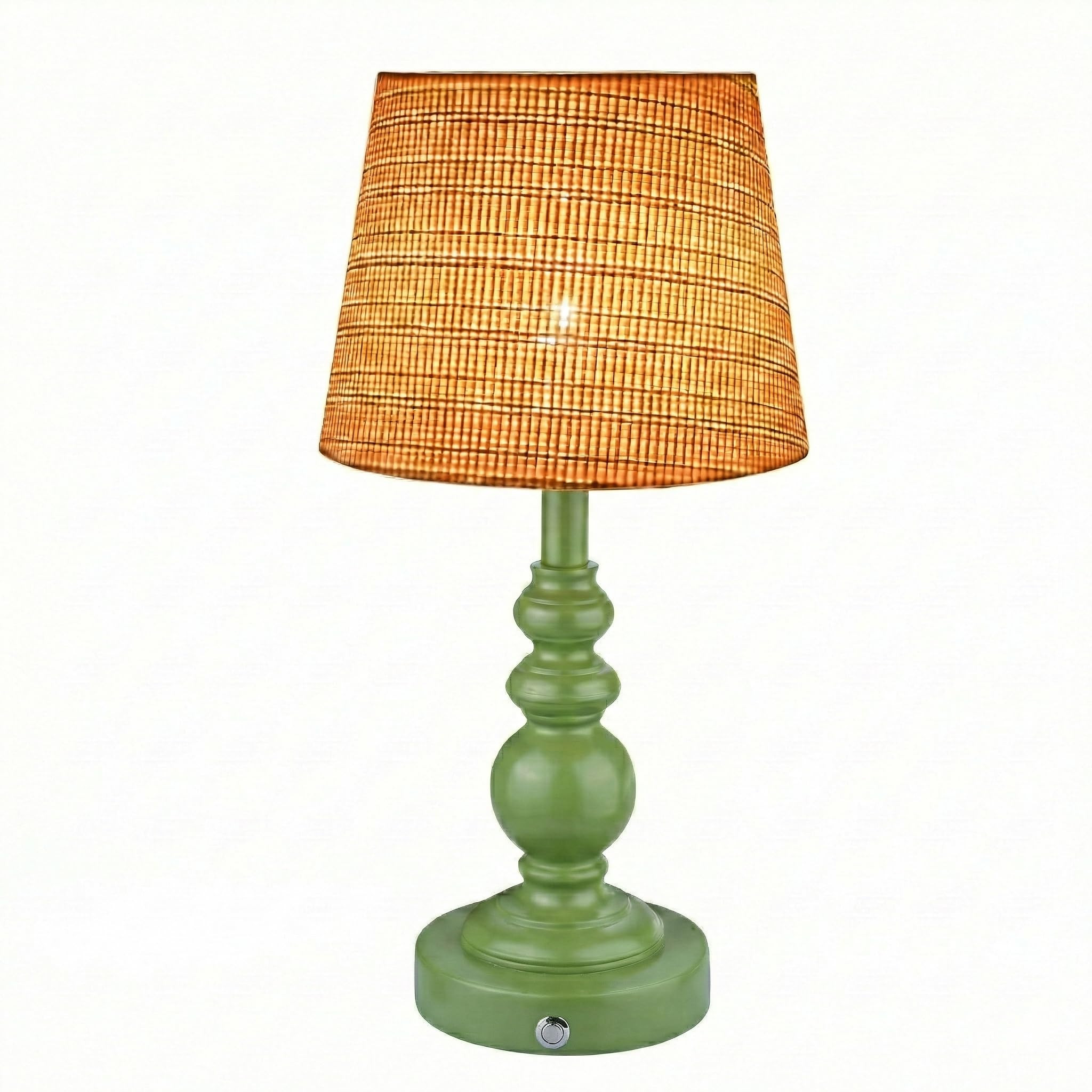 Cordless Boho Sculptural Table lamp Green, 5200-mAh Rechargeable Battery Touch Lamp, 3-Way Dimmable, Build-in LED 320 Lumens Max, Resin Home Decor, for Bedroom Living Room Dining Room | Amazon (US)